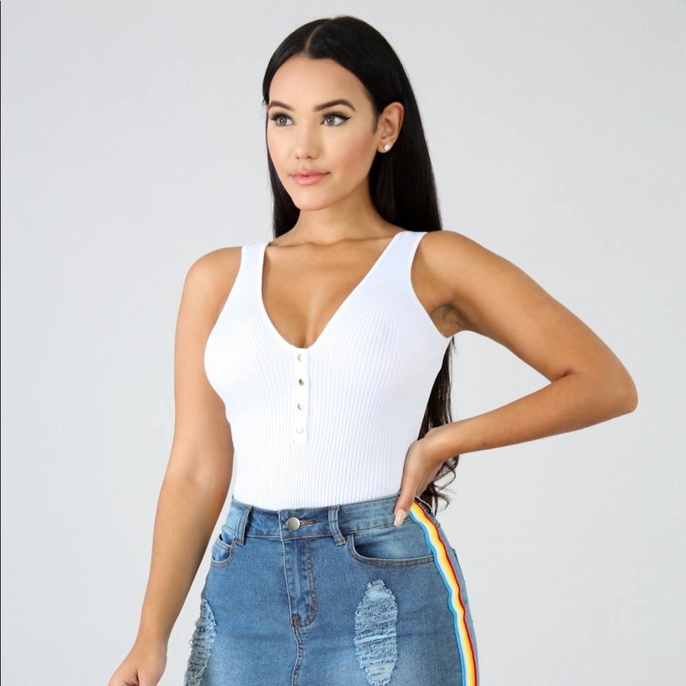 Rainbow Stripe Denim Mini Skirt